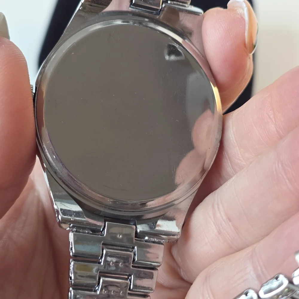 Silver & Green Luxury Iced Bling Hip Hop Fashion Quartz Date Watch New